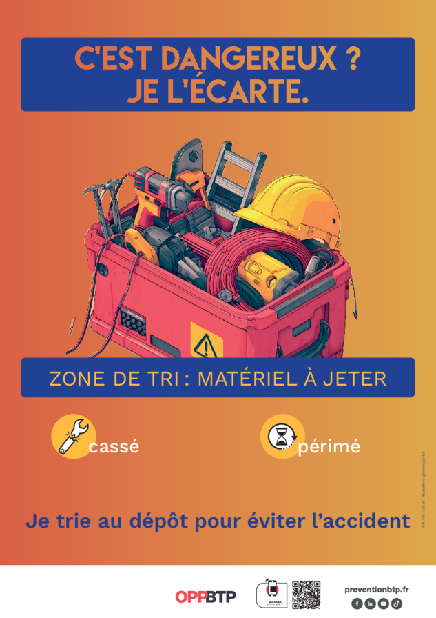Petit matériel à jeter : une affiche pour identifier vos bacs de tri