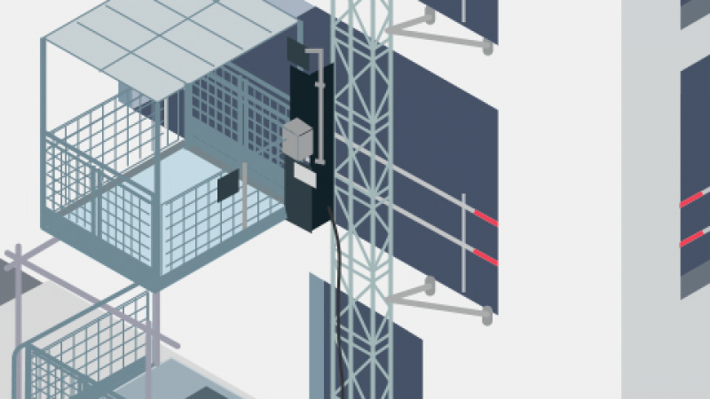 Un ascenseur de chantier sécurise les approvisionnements des niveaux supérieurs