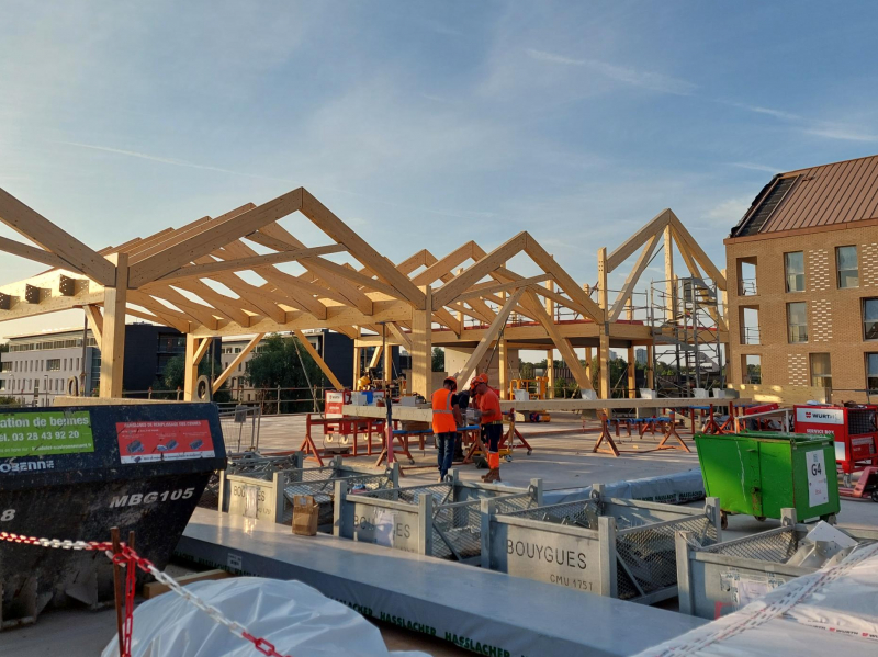 Construction bois&nbsp;: un atout prévention sur le chantier Dalkia de Bouygues Bâtiment Nord-Est