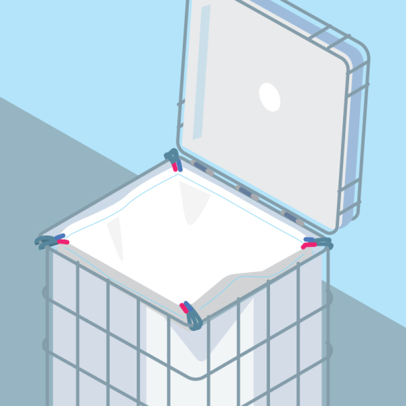 Des collecteurs d'eau réutilisés pour protéger les big-bags d'une usure prématurée