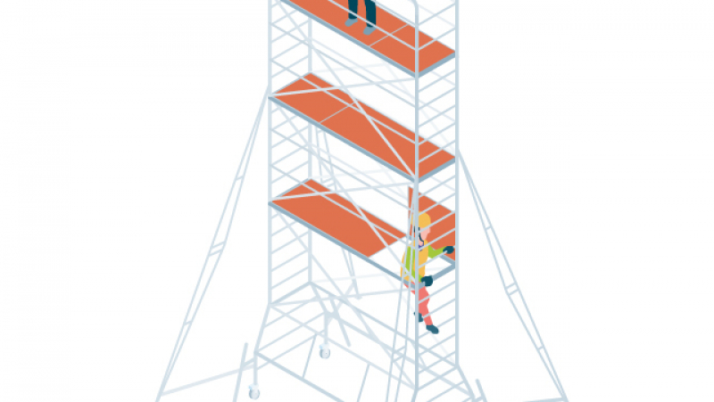 Les échafaudages roulants métalliques préfabriqués