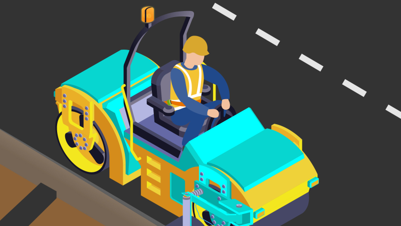Appliquer les enrobés dans les zones difficiles d'accès avec un mini rouleau compacteur