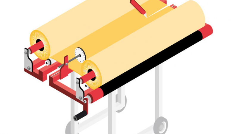 Préparer le transport et la mise en œuvre des revêtement de sols grâce à une table de coupe à rouleaux