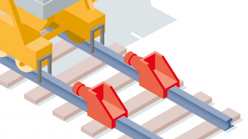 Mettre en place des dispositifs d'arrêts aux extrémités de voies pour les grues à tour circulant sur rails