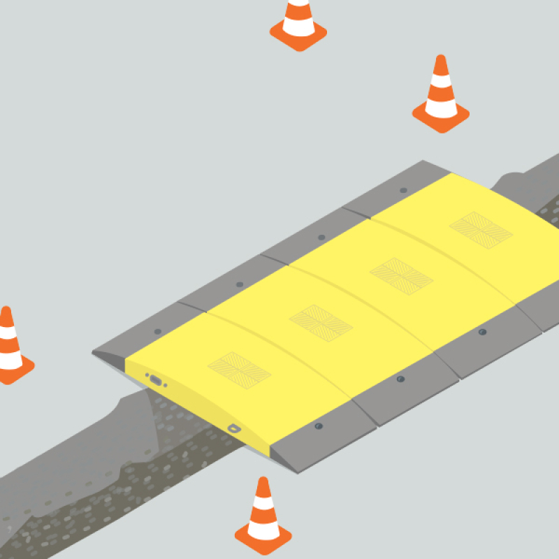 Faciliter le franchissement de tranchées grâce à des plaques en fibres allégées