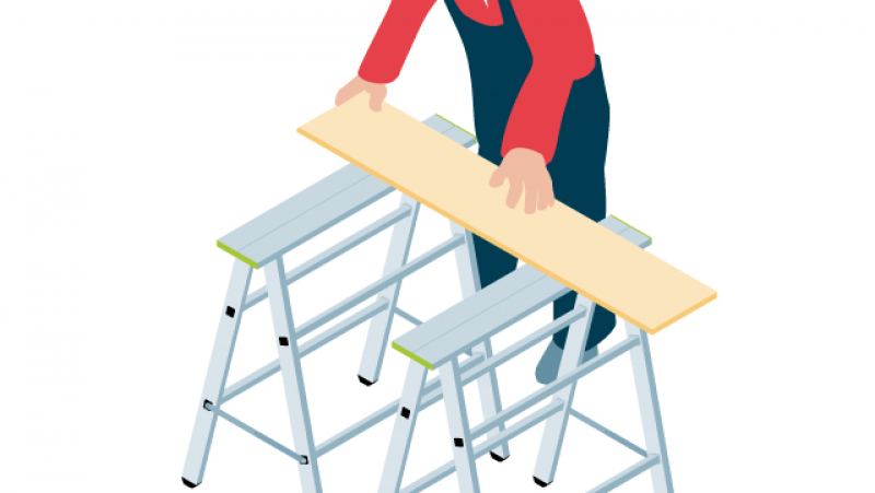 Travailler à hauteur d’homme sur des tréteaux en aluminium