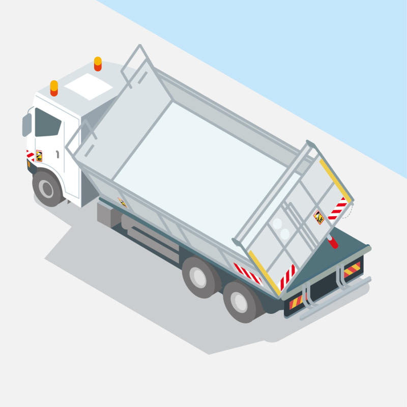 Un camion-benne à déversement latéral pour sécuriser les opérations de déchargement
