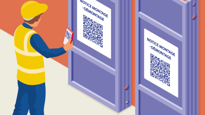 Monter un échafaudage dans les règles d'art grâce à un QR code sur chantier