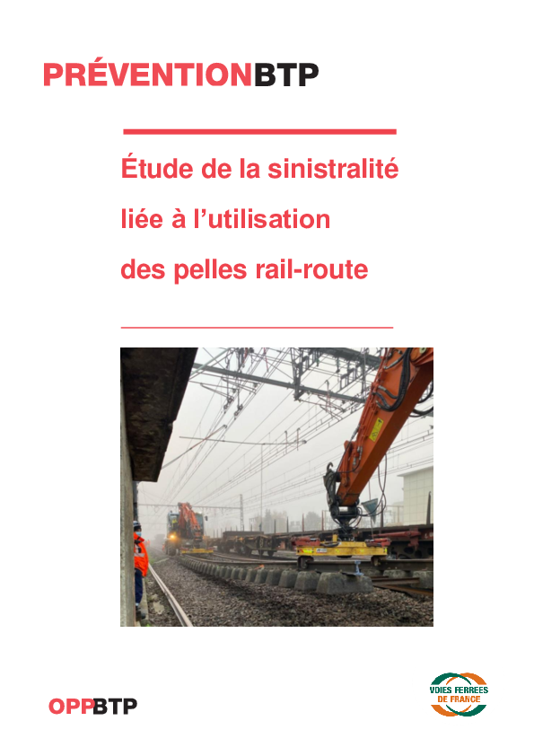 Etude de la sinistralité liée à l’utilisation des pelles rail-route sur les chantiers de voies ferrées