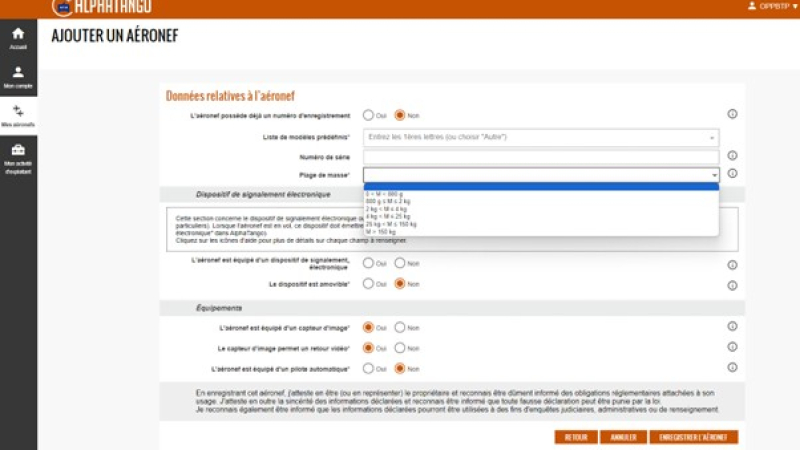 SGA Drones - administratif - Illustration 11 - enregistrer Drone suite