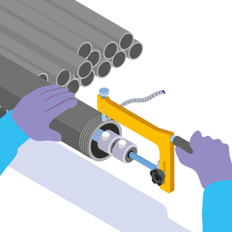 Un racleur pour préparer plus rapidement les tubes PE et PP à l'électro-fusion
