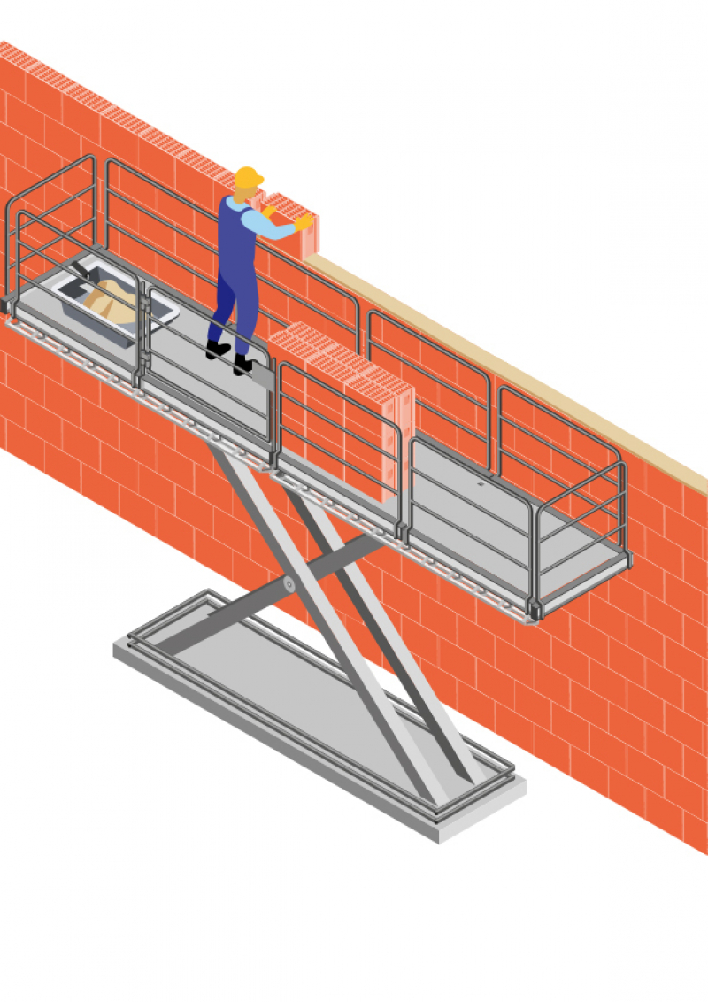 Chantiers de maçonnerie : utiliser une plate-forme élévatrice