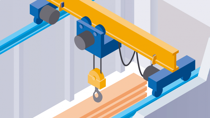 Installer un pont roulant pour manutentionner des charpentes