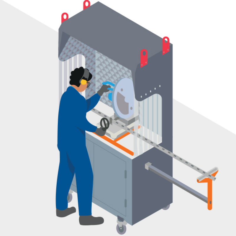 Simplifier la découpe des matériaux sur chantier avec une station compacte et mobile