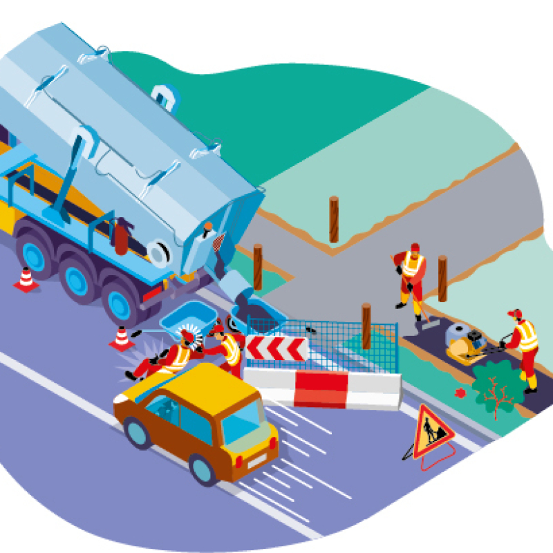 Heurté par le véhicule d'un riverain