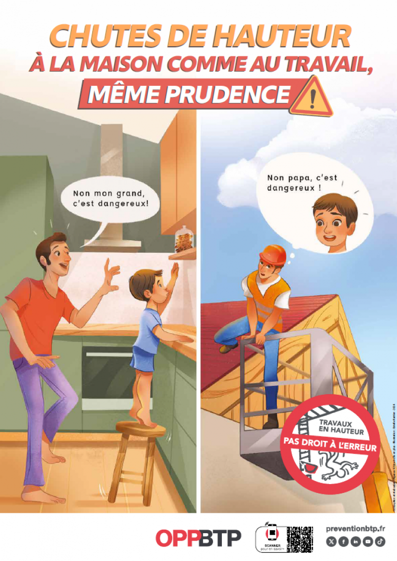Travaux en hauteur : A la maison comme au travail, même prudence !