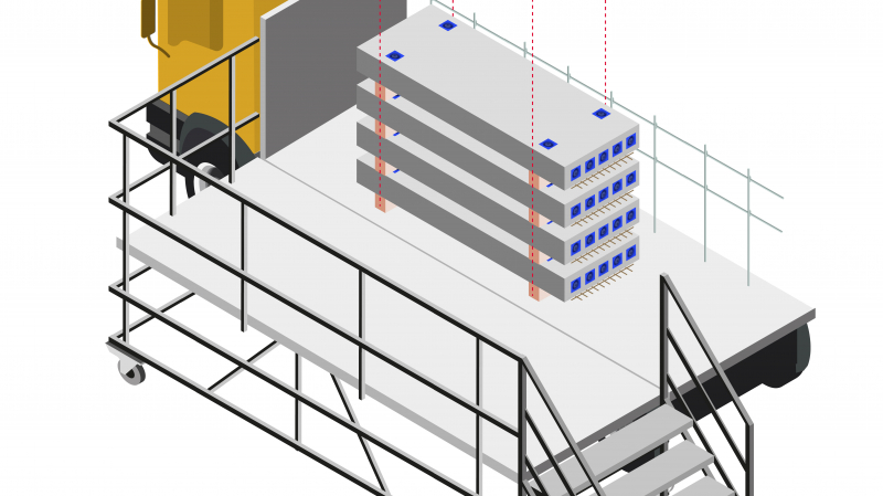 Dalles alvéolaires précontraintes (DAP) : transport, stockage et manutention en sécurité