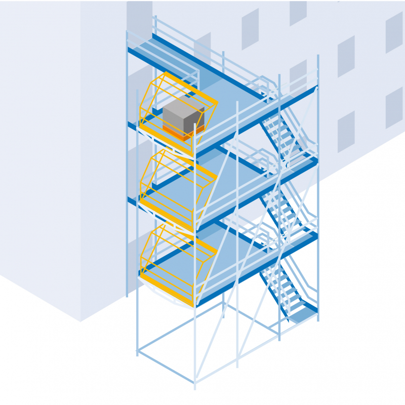 Prévenir les risques de chute de hauteur par l'installation de recettes à matériaux