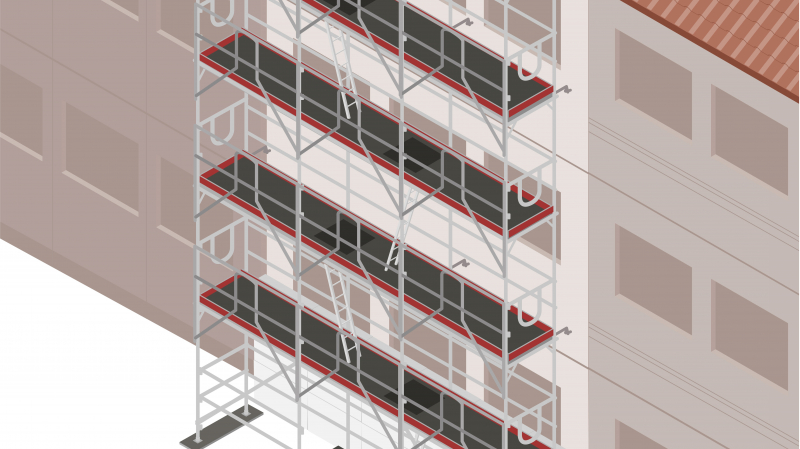 ITE - Utiliser un échafaudage de pied pour réaliser des travaux d'isolation thermique par l'extérieur avec isolant rigide