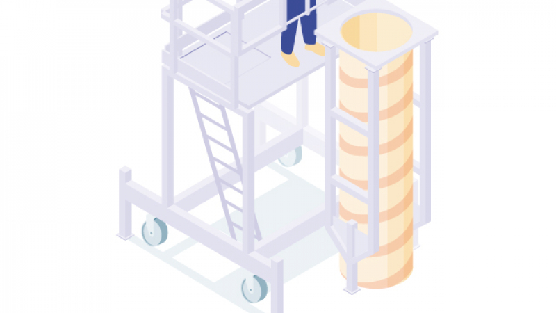 Utiliser un outil de coulage pour poteaux en coffrage carton