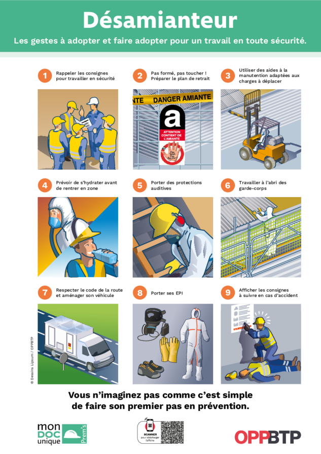 Désamianteur - Les gestes à adopter et faire adopter pour un travail en toute sécurité