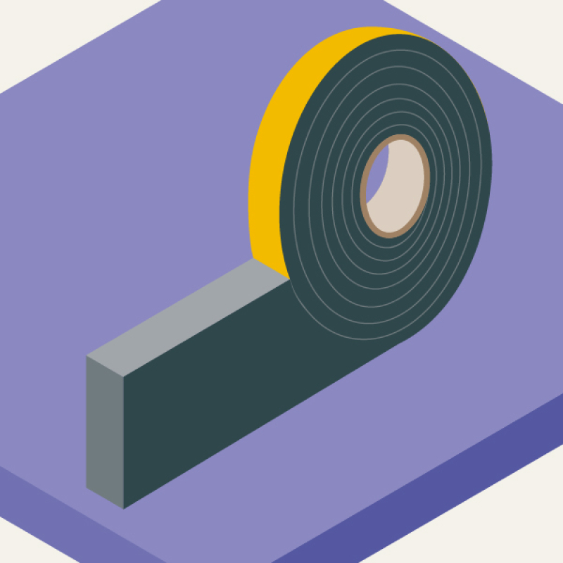 Réaliser les joints d'étanchéité en sécurité avec une mousse en rouleau