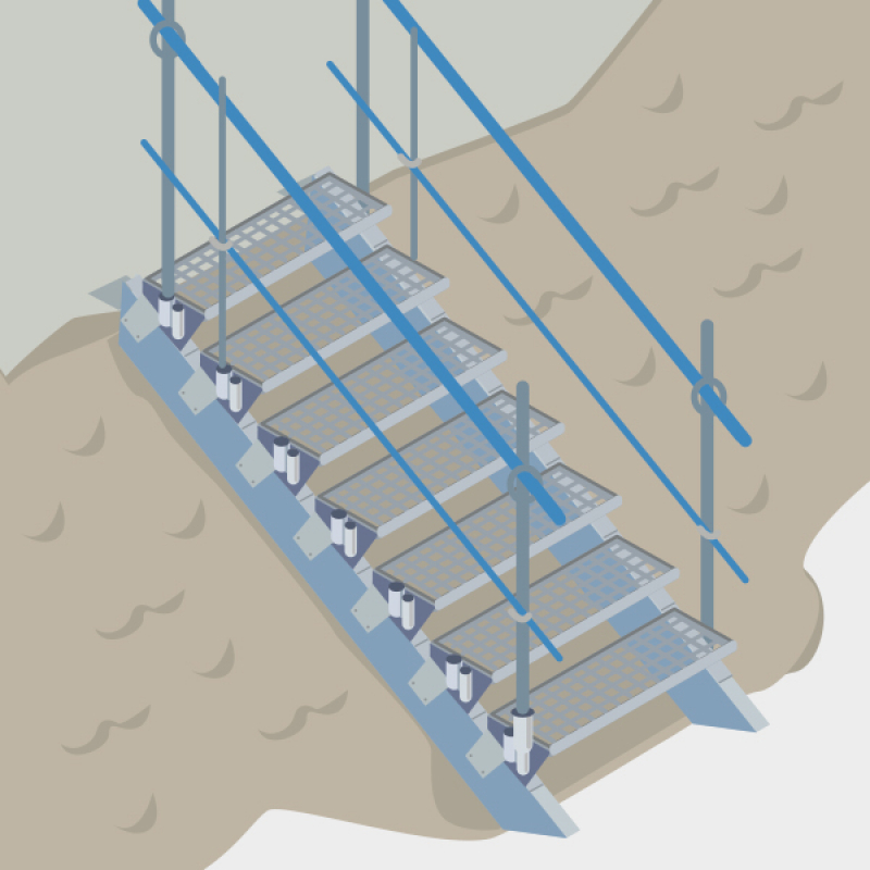 Un escalier modulable en longueur pour les chantiers