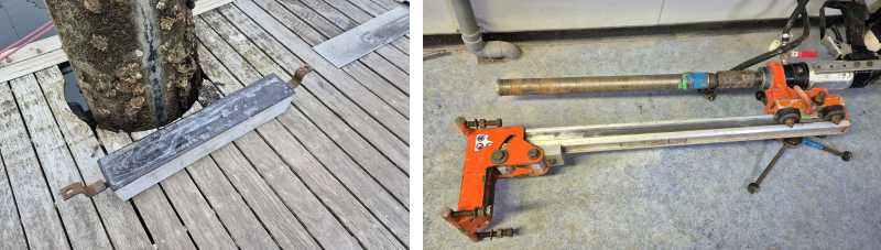 03 Manutentions parfois répétées de charges lourdes - anodes de 60 kg des outils comme cette carotteuse