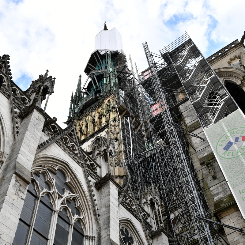 Un chantier vertical pour restaurer une flèche de cathédrale