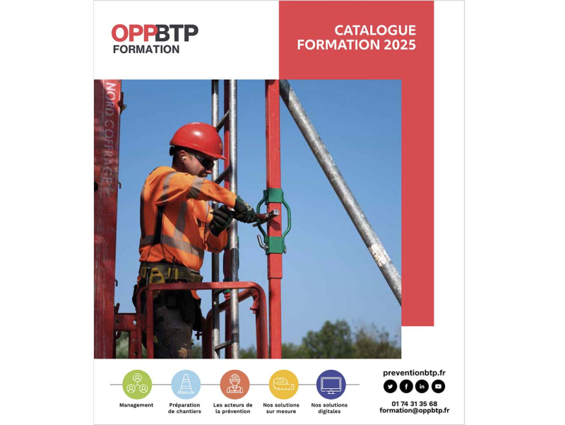 Le nouveau catalogue Formation 2025 de l’OPPBTP est publié