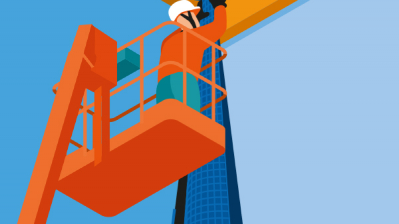 Protéger les opérateurs travaillant en hauteur avec des filets de sécurité en nappes (filets de système S)