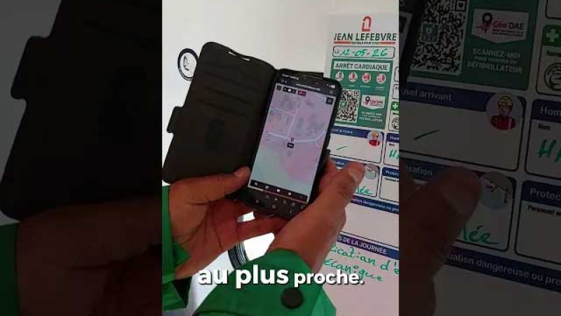 Arrêt cardiaque sur chantier : un QR code pour trouver le défibrillateur le plus proche