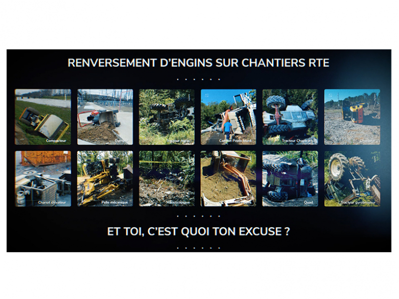 Renversement d’engins de chantier : RTE sensibilise au port de la ceinture de sécurité