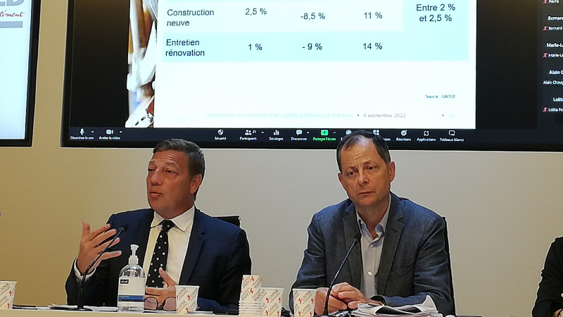 Conjoncture encore positive selon la Capeb, mais des inquiétudes pour 2023