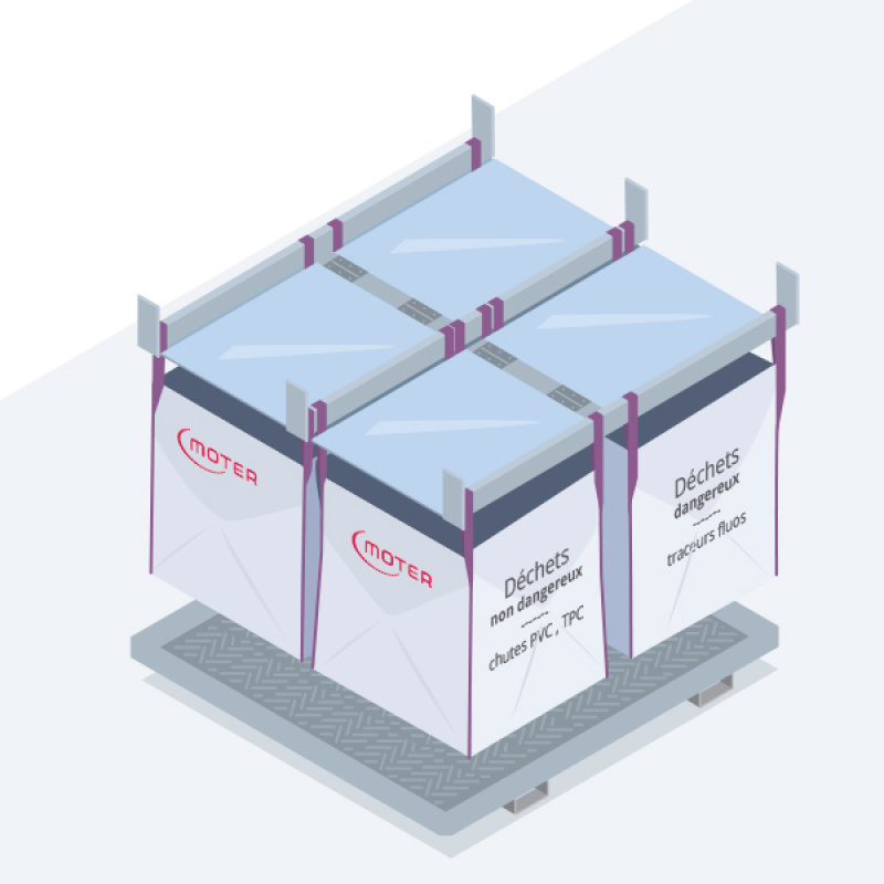 Une mini-déchetterie mobile pour favoriser la propreté du chantier