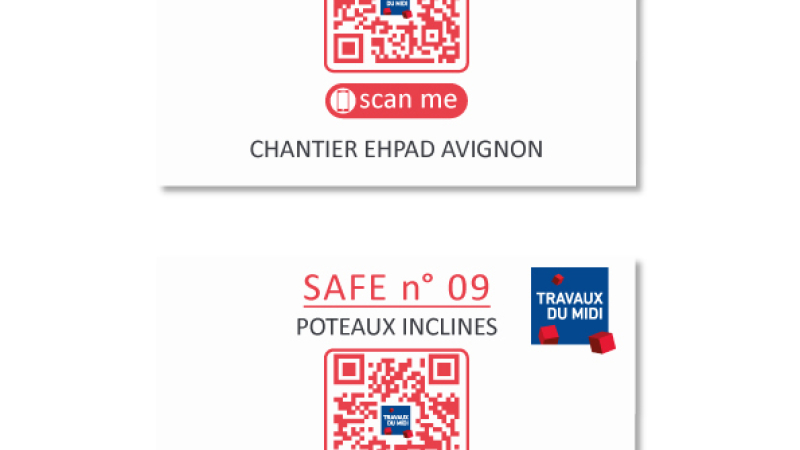 Un affichage QR Codes sur chantier pour accéder aux informations utiles en temps réel