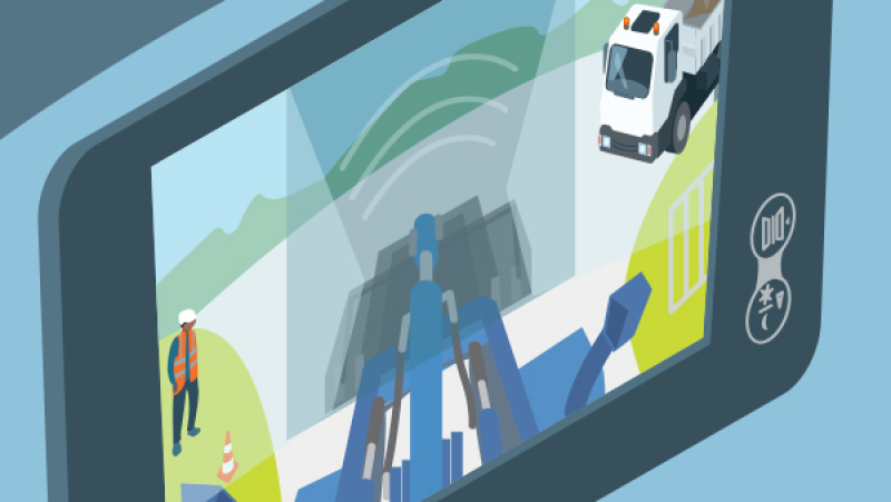 Détecter les obstacles devant les chargeuses sur pneus grâce à un godet transparent