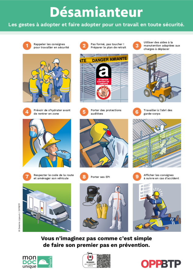 Désamianteur - Les gestes à adopter et faire adopter pour un travail en toute sécurité