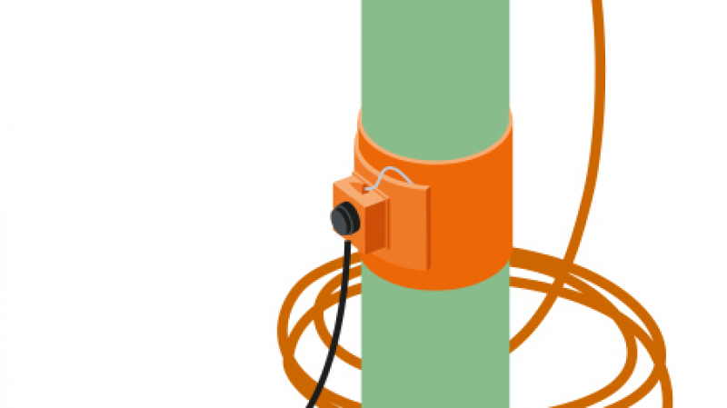 Une ceinture silicone chauffante pour les bouteilles de gaz en hiver