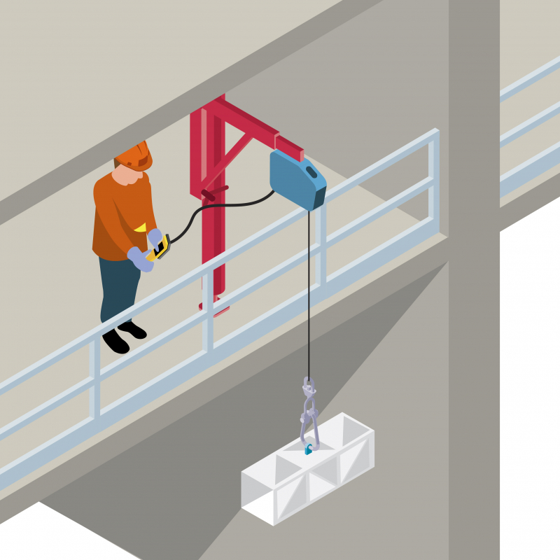 Faciliter l'approvisionnement des éléments de chaufferie par la location d'un treuil de levage