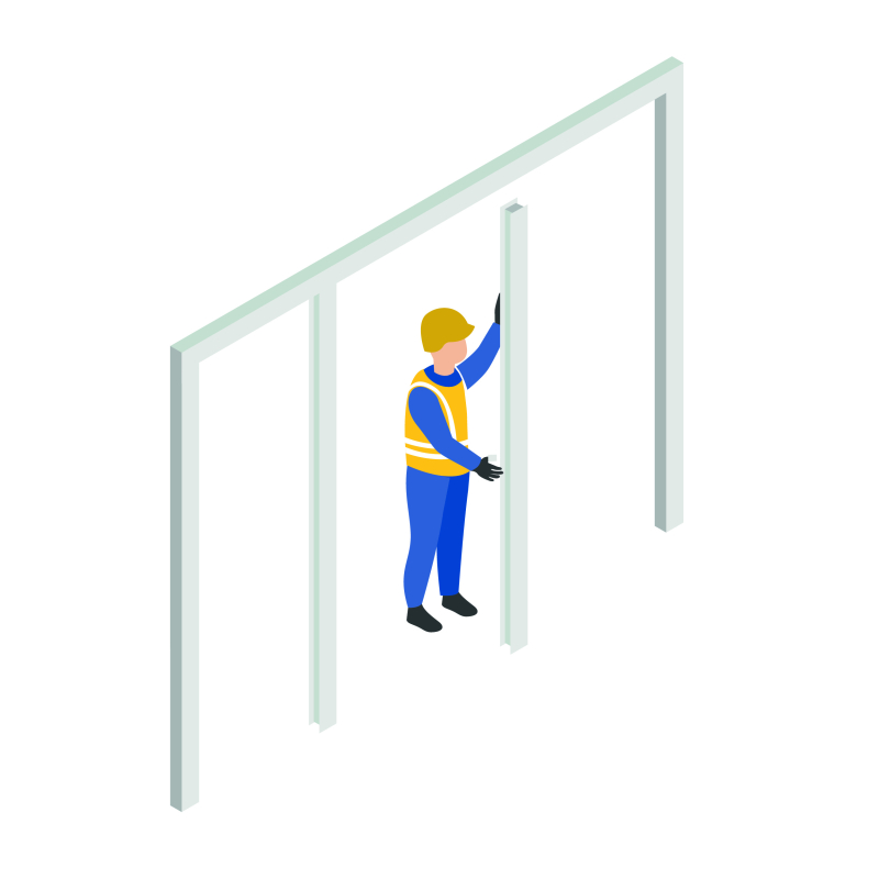 Simplifier la pose de plaques de plâtre avec un montant coulissant