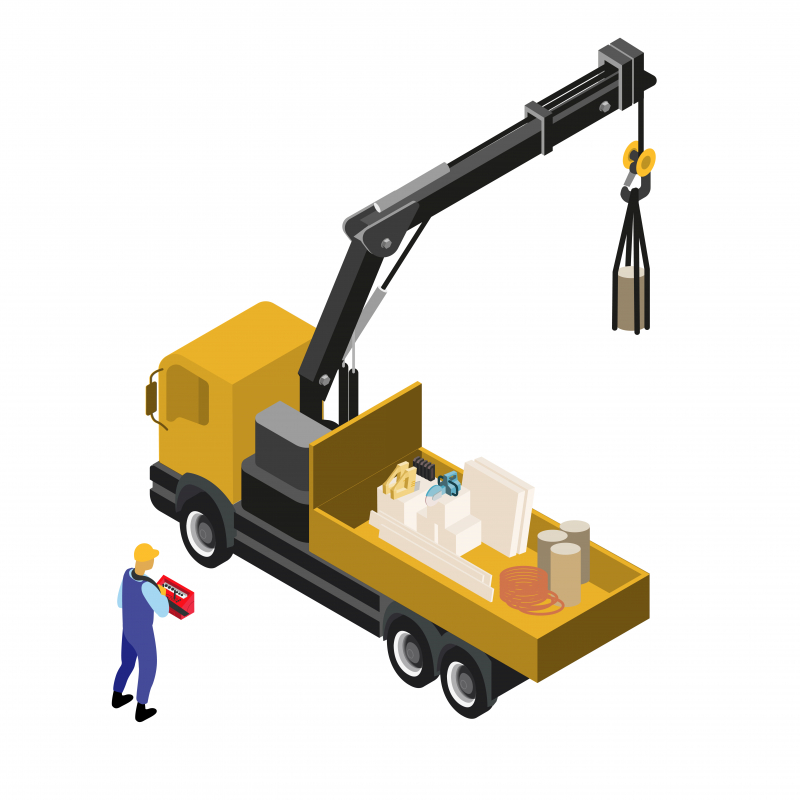 Utiliser la grue auxiliaire de camion avec une radiocommande