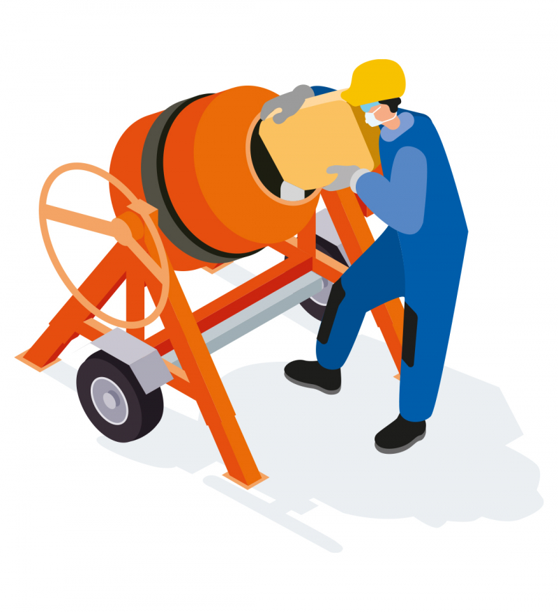 Fabriquer des mortiers et enduits de finition contenant de la silice cristalline