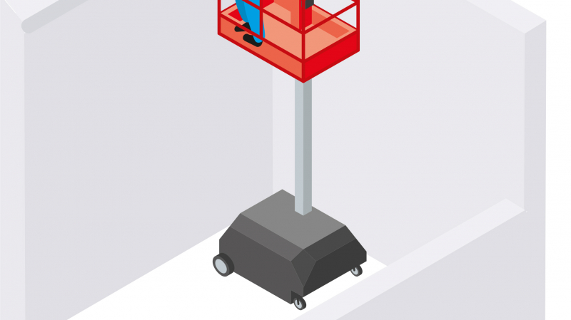 Travailler en hauteur dans un espace exigu avec une plate-forme compacte