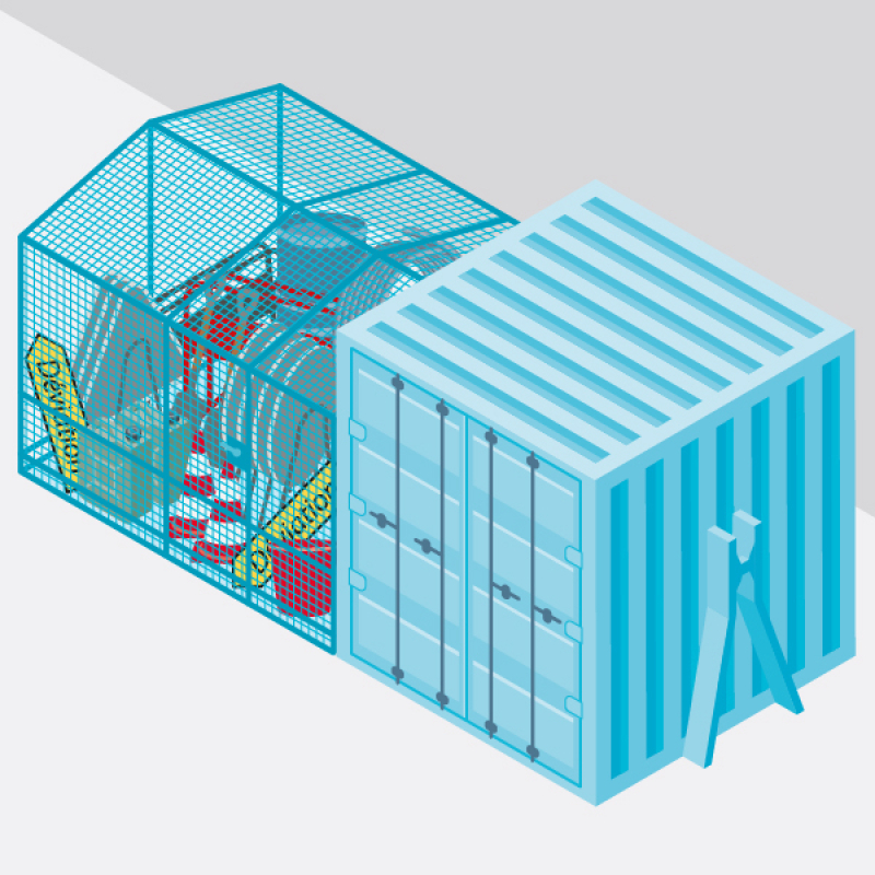 Ranger et transporter facilement le matériel sur le chantier avec un plateau sur berce aménagé