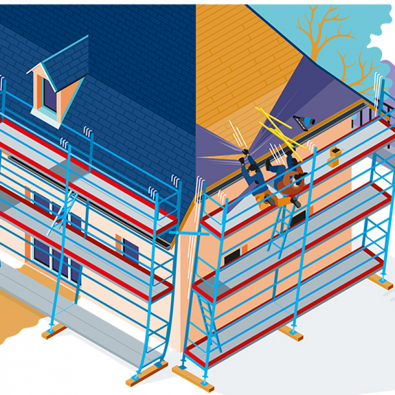 Effondrement d'un échafaudage