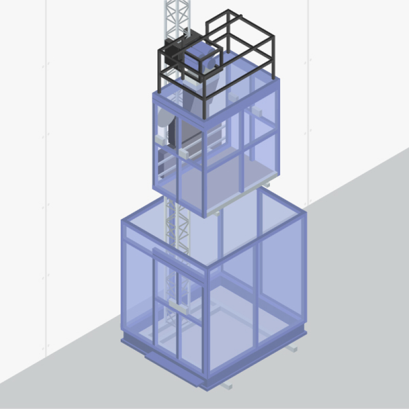 Installer un ascenseur de chantier à montage intégré