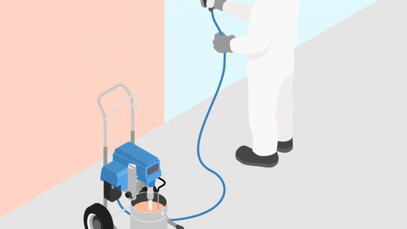 Réaliser des travaux de peinture au pistolet avec des appareils de pulvérisation sous haute pression sans air (procédé airless)