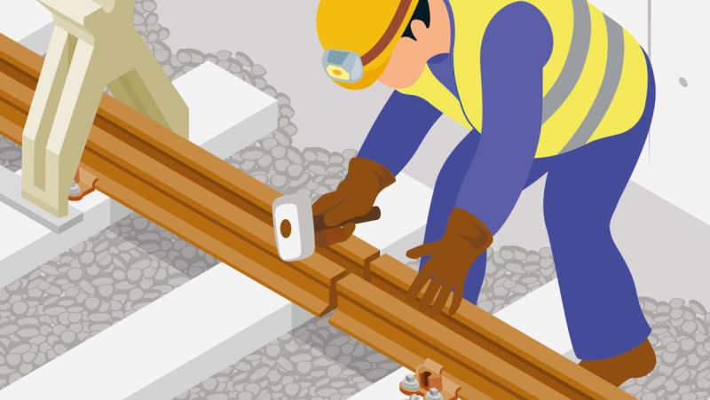 Poseur de voies ferrées : prévention des TMS