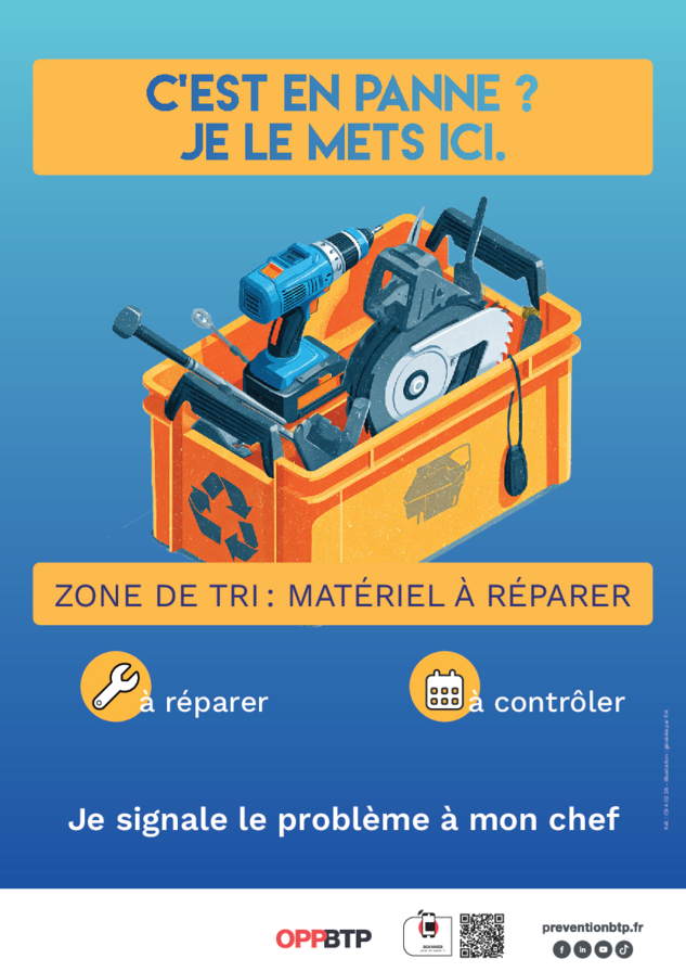 Trier le petit matériel à réparer : une affiche à coller sur vos bacs de tri